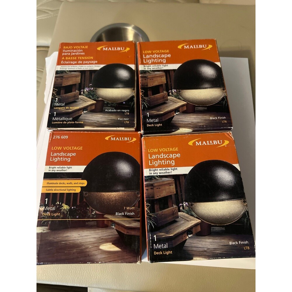 Malibu low voltage landscape deck lighting metal antique round finish LT8 New